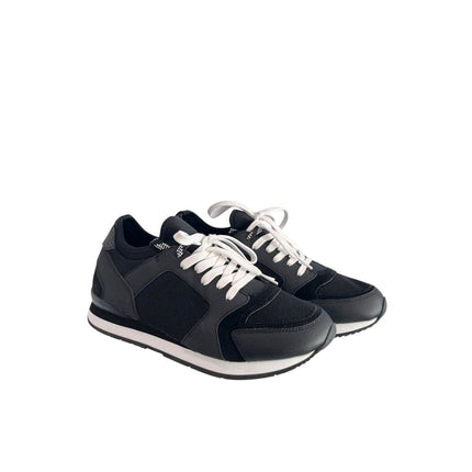 Borbonese Black Leather Men Sneaker