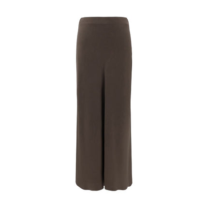 Brunello Cucinelli Brown Acetate Midi Skirt
