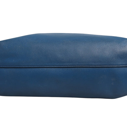 Fendi Leather Navy Blue Shopping Tote