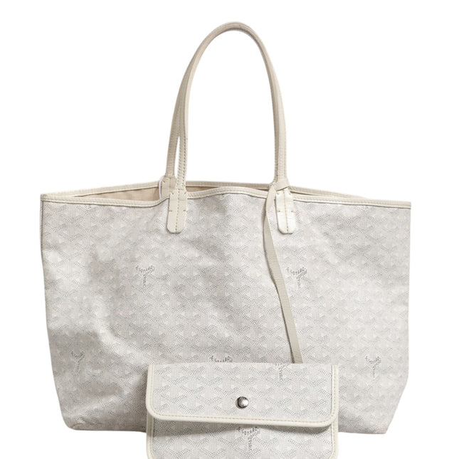Saint Louis PM Tote Bag in Goyardine Canvas White