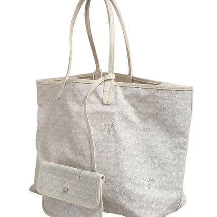 Saint Louis PM Tote Bag in Goyardine Canvas White