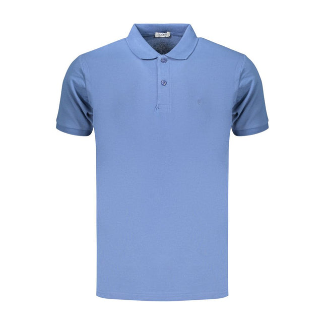 Coveri Moving Blue Cotton Men's Polo Shirt