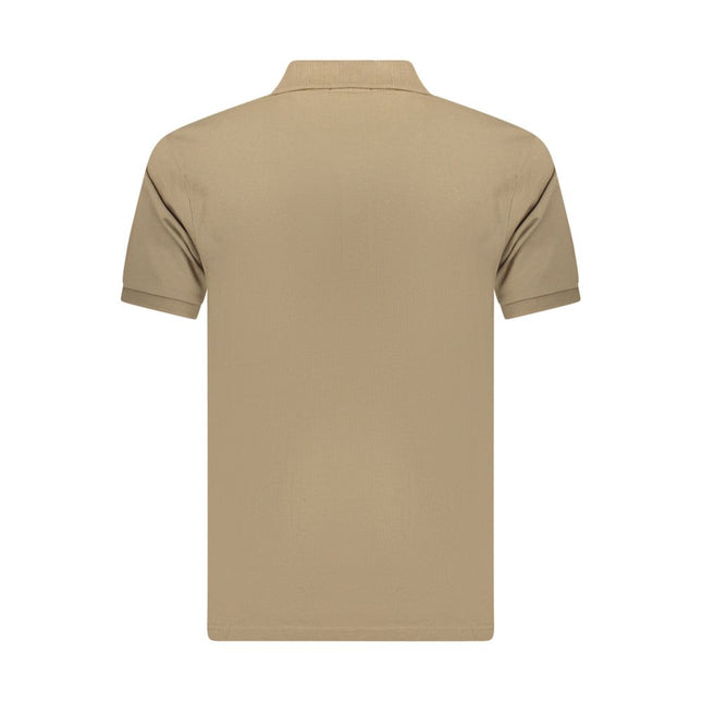 Coveri Moving Brown Cotton Men's Polo Shirt