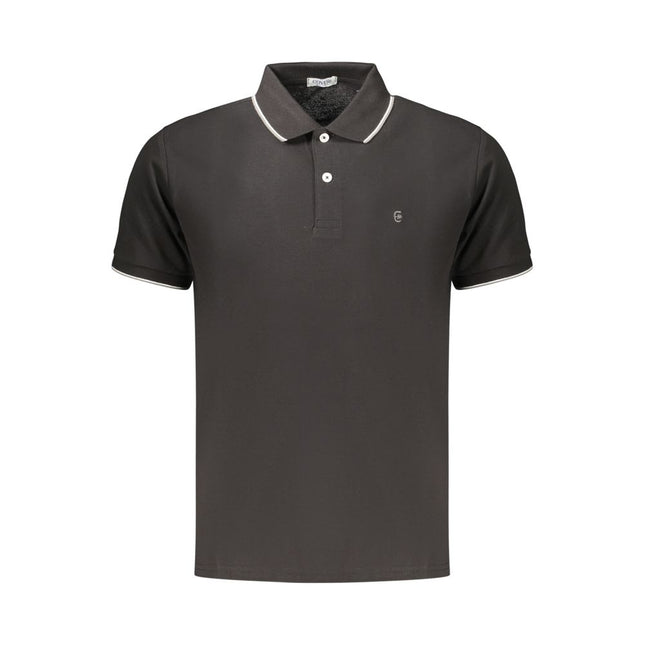 Coveri Moving Black Cotton Men's Polo