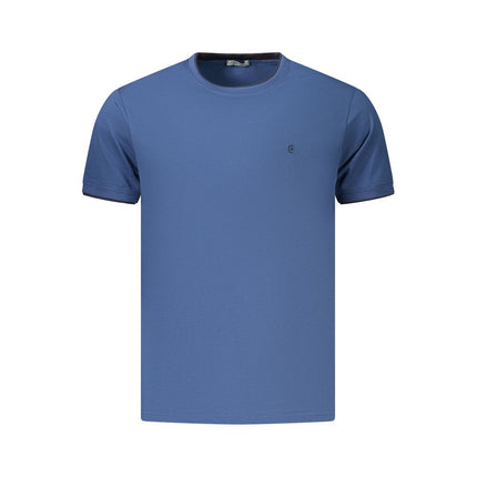 Coveri Moving Blue Cotton Men's T-Shirt