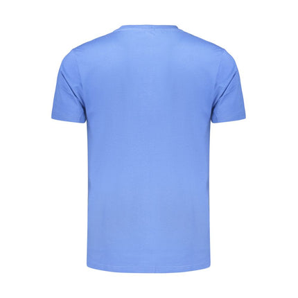Coveri Moving Blue Cotton Men's T-Shirt
