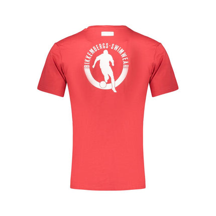 Bikkembergs Rosso Cotton Men's T-Shirt