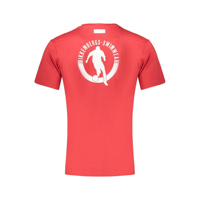 Bikkembergs Rosso Cotton Men's T-Shirt