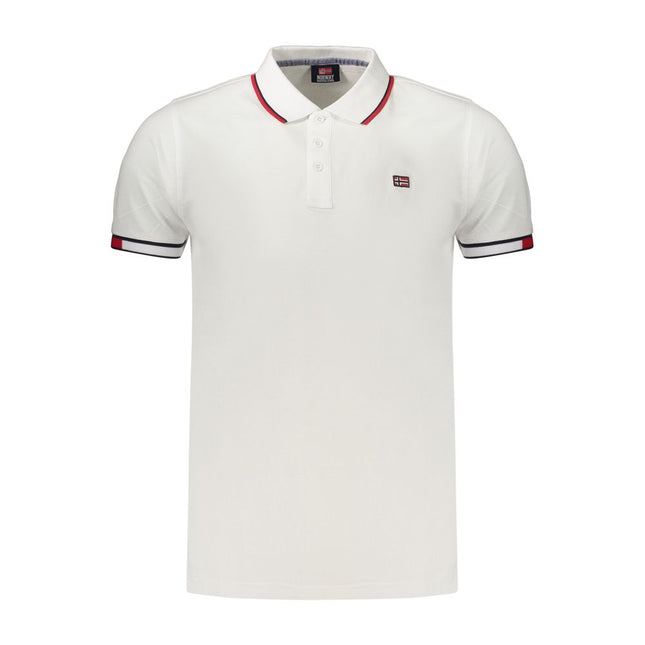 Norway 1963 White Cotton Men's Polo Shirt