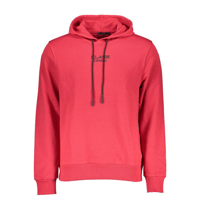 Cavalli Class Rosso Cotton Mens Sweatshirt