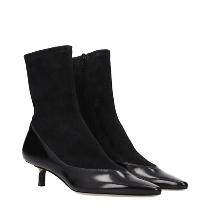Jacquemus Black Leather Ankle Boots