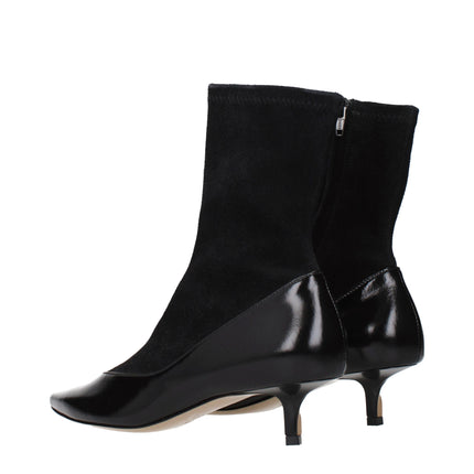 Jacquemus Black Leather Ankle Boots