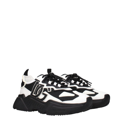 Dolce & Gabbana White Leather Chunky Sneakers