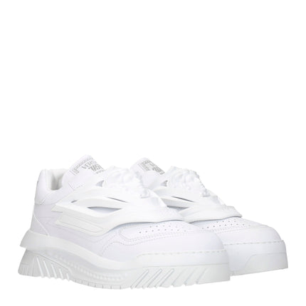 Versace White Leather Sneakers