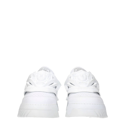 Versace White Leather Sneakers