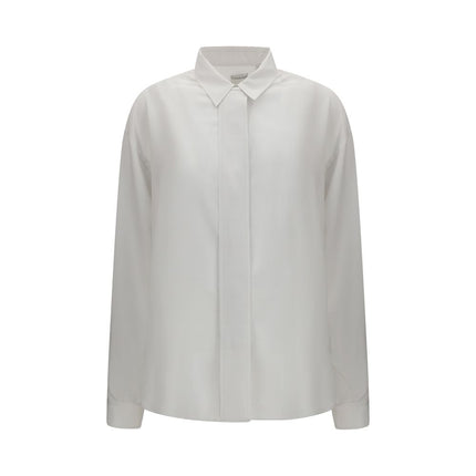 Calvin Klein White Silk Dress Shirt