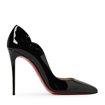 Christian Louboutin Black Patent Leather Hot Chick Pumps 100