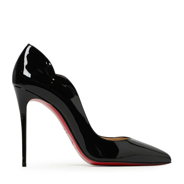 Christian Louboutin Black Patent Leather Hot Chick Pumps 100