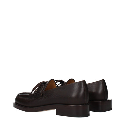 Jacquemus Brown Leather Slip-On Loafers