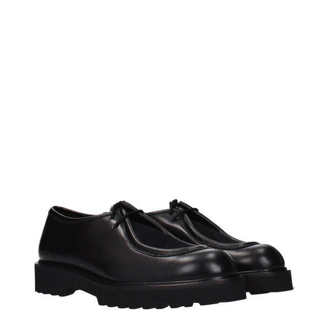 Max Mara Black Leather Oxfords And Derbies