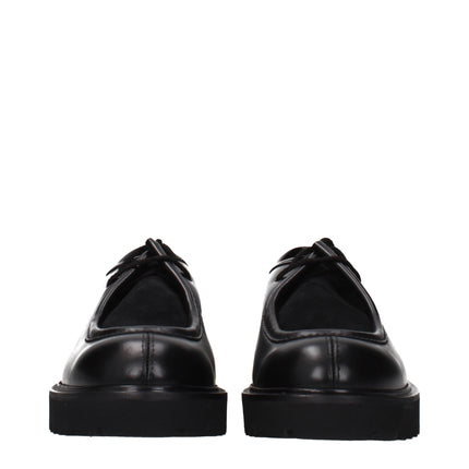 Max Mara Black Leather Oxfords And Derbies