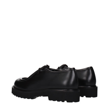 Max Mara Black Leather Oxfords And Derbies