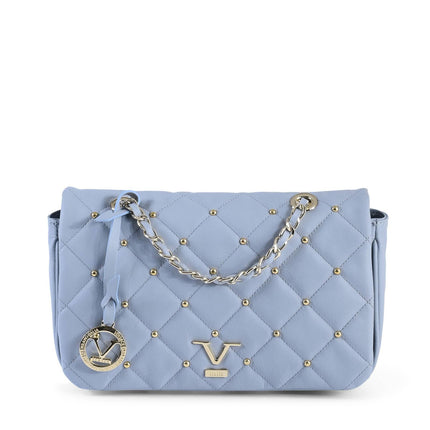 19V69 Italia Blue Leather Shoulder Bag