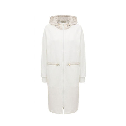 Herno White Cotton Coat