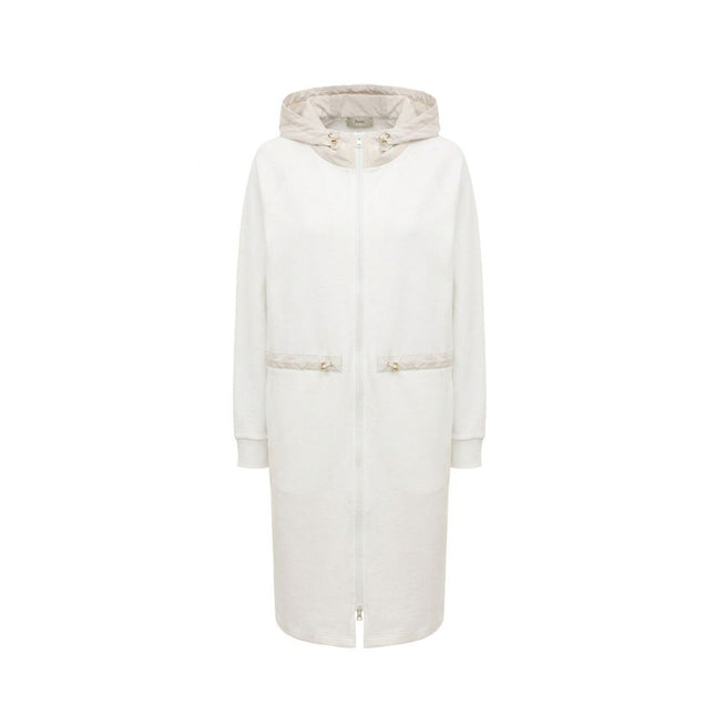 Herno White Cotton Coat