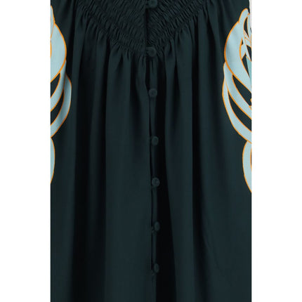 La Double J Blue Silk Casual Dress