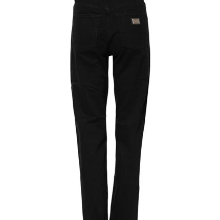Dolce & Gabbana Black Boyfriend Cotton Stretch Denim Jeans