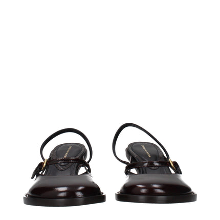 Dries Van Noten Brown Leather Platform Sandals