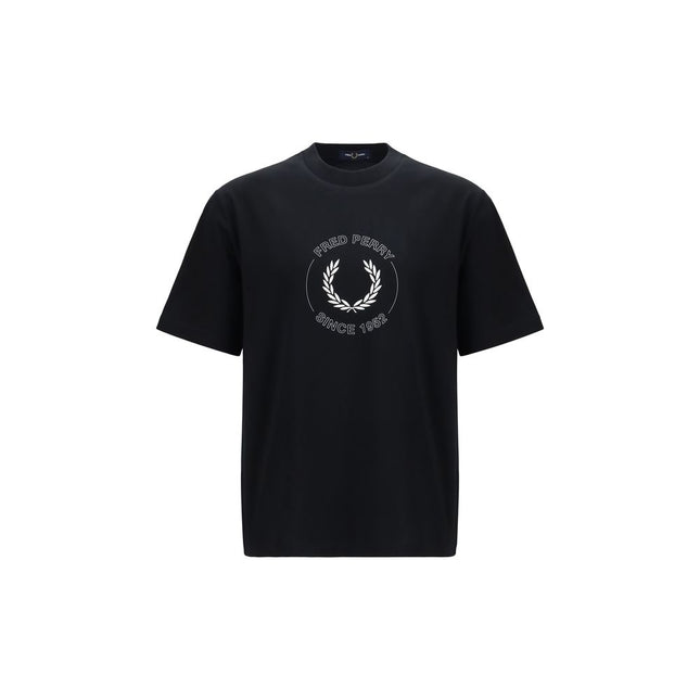 Fred Perry Black Cotton T-Shirt