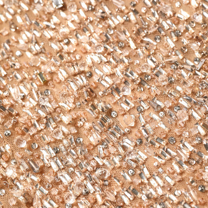 Dolce & Gabbana Brown Crystal Embellished Mermaid Gown Dress