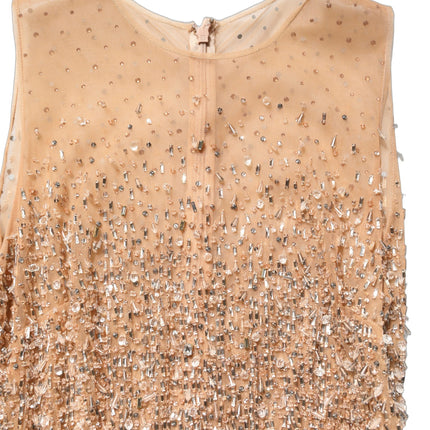 Dolce & Gabbana Brown Crystal Embellished Mermaid Gown Dress