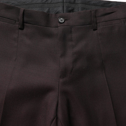 Dolce & Gabbana Brown Straight Leg Dress Silk Trousers Pants