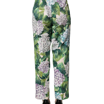 Dolce & Gabbana Multicolor Floral Print Tapered Trouser Pants