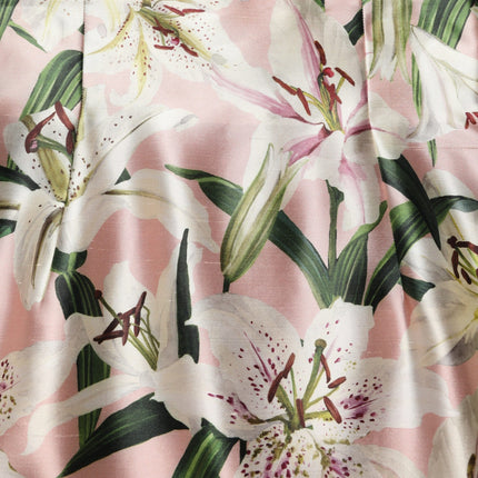 Dolce & Gabbana Pink Lilium High Waist Knee Length Skirt