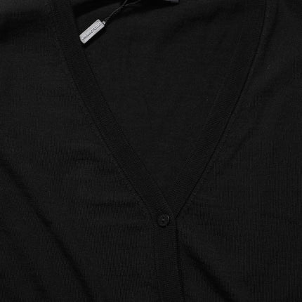 Dolce & Gabbana Black Wool Knit Button Cardigan Sweater