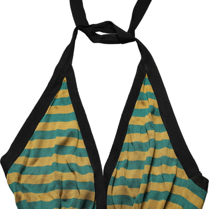 Dolce & Gabbana Multicolor Stripes Wool Knit Halter Tank Top