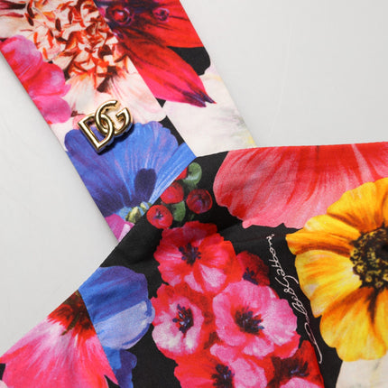 Dolce & Gabbana Multicolor Floral Cropped Bustier Tank Top