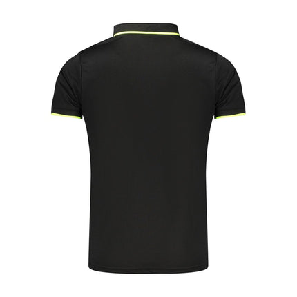 Lotto Black Polyester Men's Polo Shirt