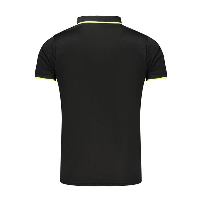 Lotto Black Polyester Men's Polo Shirt
