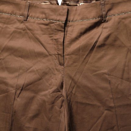Cavalli Class Brown High Waist Flared Trouser Pants