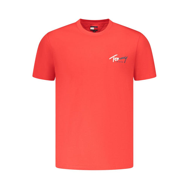 Tommy Hilfiger Red Cotton Mens T-Shirt