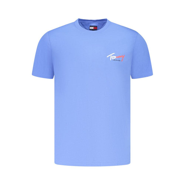 Tommy Hilfiger Azzurro Cotton Uomo T-Shirt