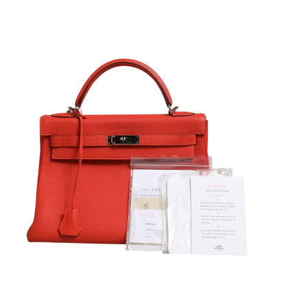 Hermès Kelly 32 Two-Way Handbag with Palladium Hardware