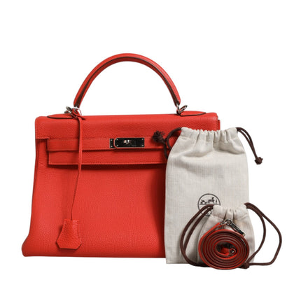 Hermès Kelly 32 Two-Way Handbag with Palladium Hardware