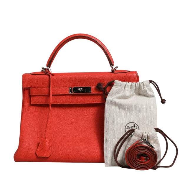 Hermès Kelly 32 Two-Way Handbag with Palladium Hardware