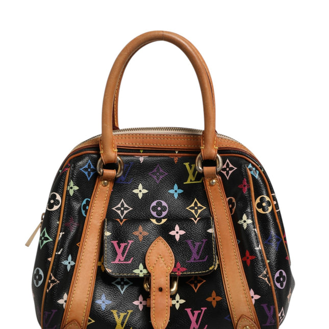 Louis Vuitton Black Monogram Multicolor Canvas Priscilla Handbag